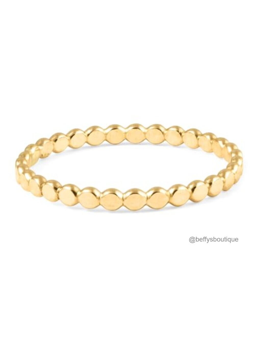 14k Gold Filled Stacking Ring Handmade Smashed Bead Band